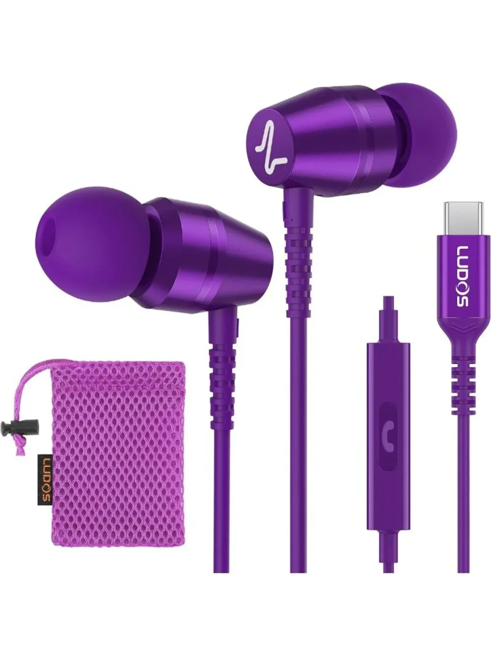 USB-C Headphones for iPhone & Samsung Galaxy | Noise-Canceling Earbuds, 5-Year